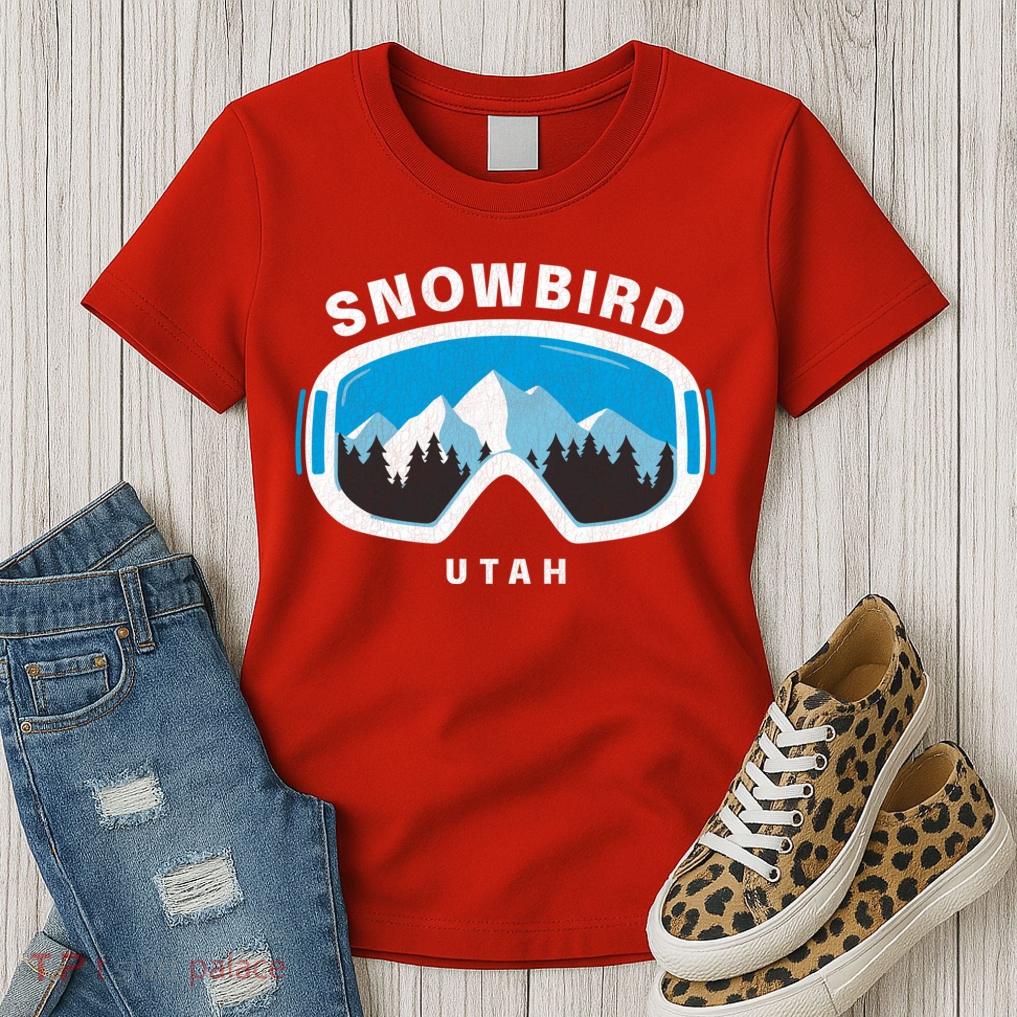 Snowbird Utah Ski Snowboard Goggles Snow Mountain Women's T-Shirt