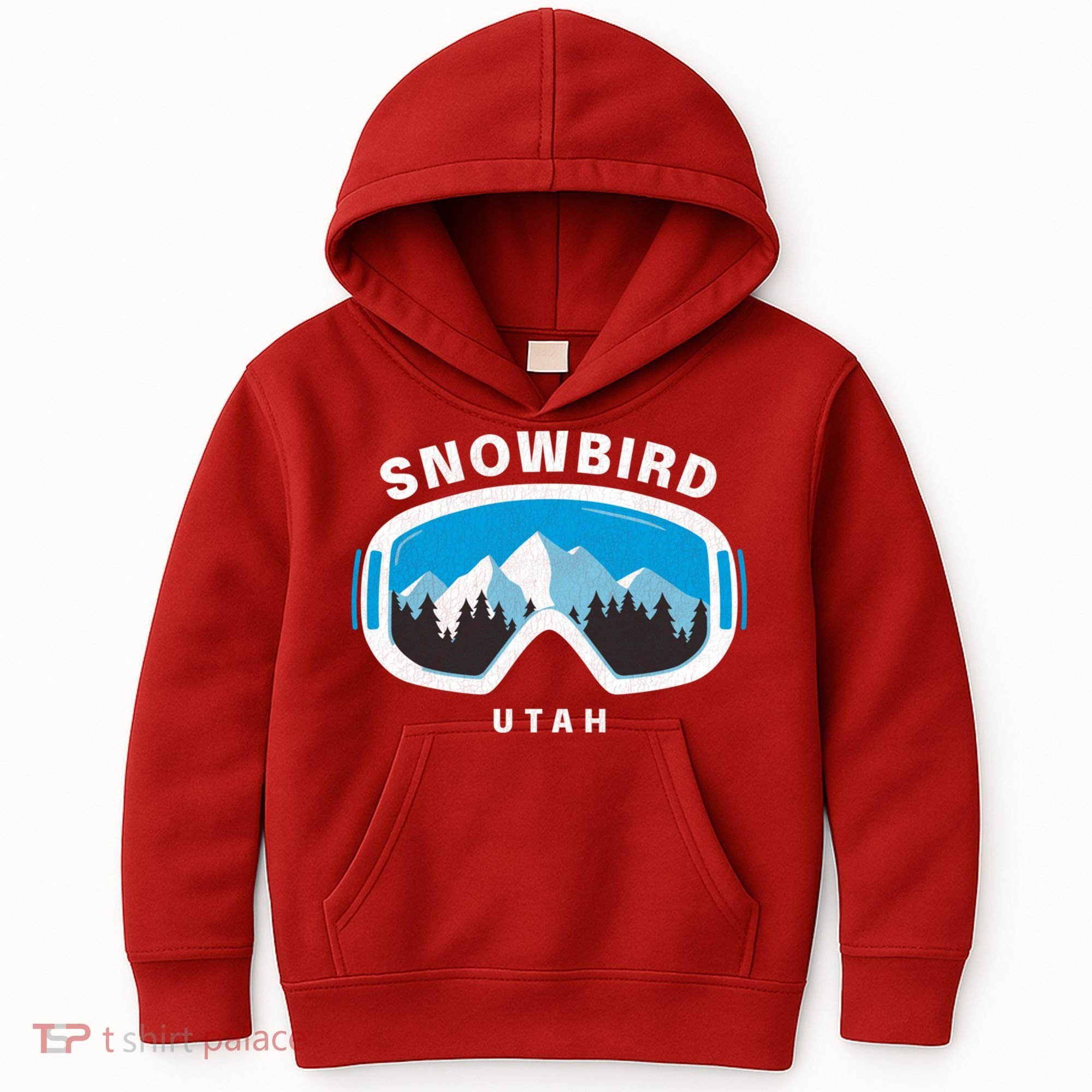 Snowbird Utah Ski Snowboard Goggles Snow Mountain Kids Hoodie