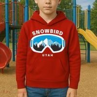 Snowbird Utah Ski Snowboard Goggles Snow Mountain Kids Hoodie thumb 2