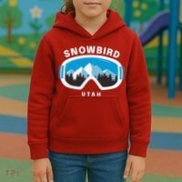 Snowbird Utah Ski Snowboard Goggles Snow Mountain Kids Hoodie thumb 3