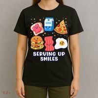Serving Up Smiles Lunch Lady T-Shirt thumb 4