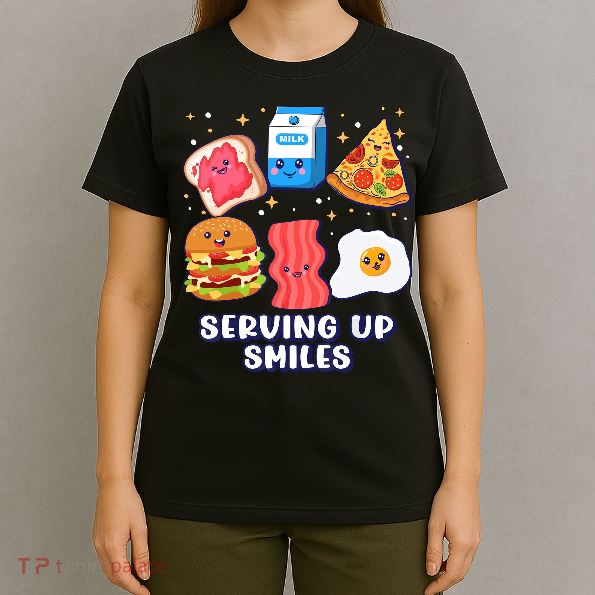 Serving Up Smiles Lunch Lady T-Shirt