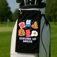 Serving Up Smiles Lunch Lady Golf Towel thumb 2
