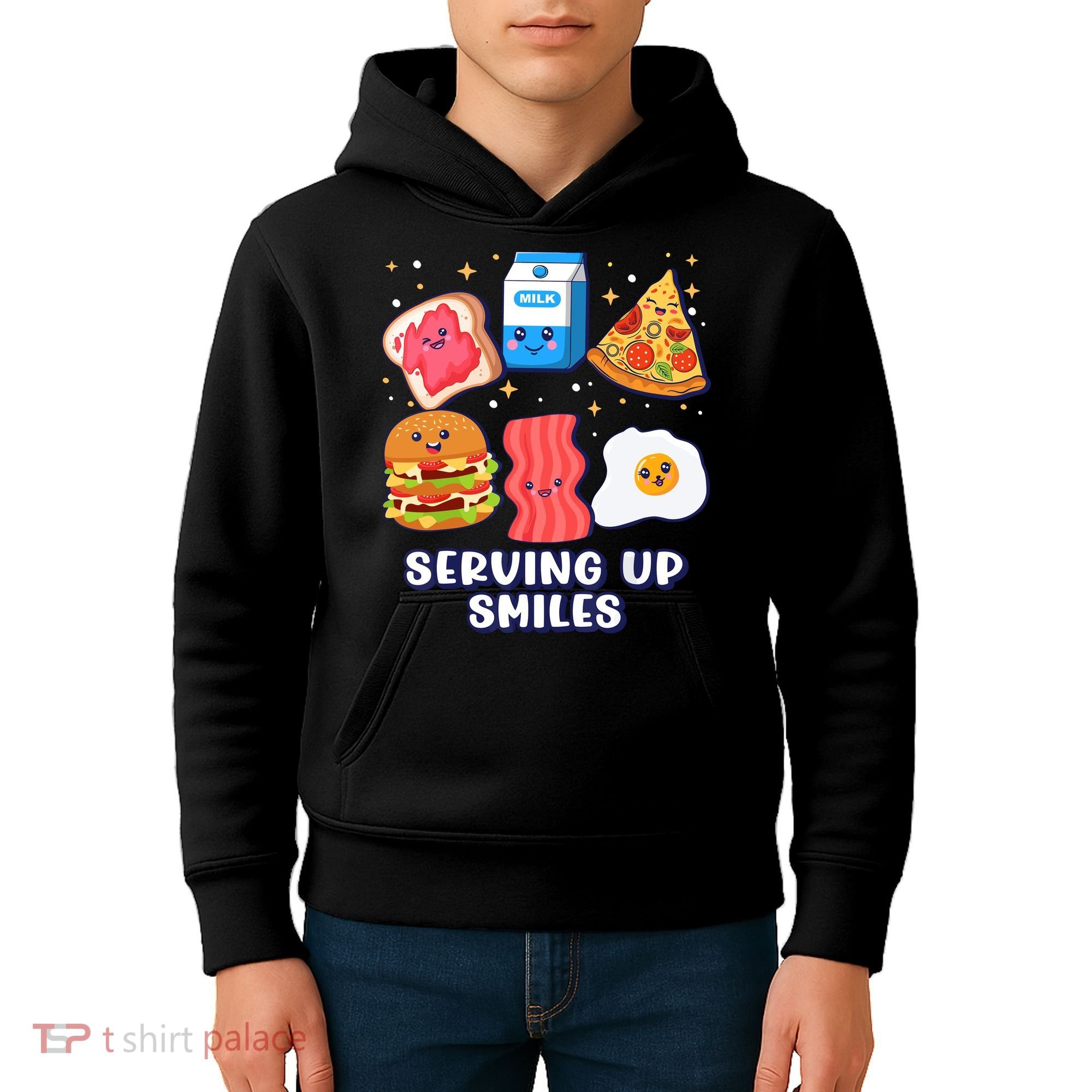 Serving Up Smiles Lunch Lady Kids Hoodie