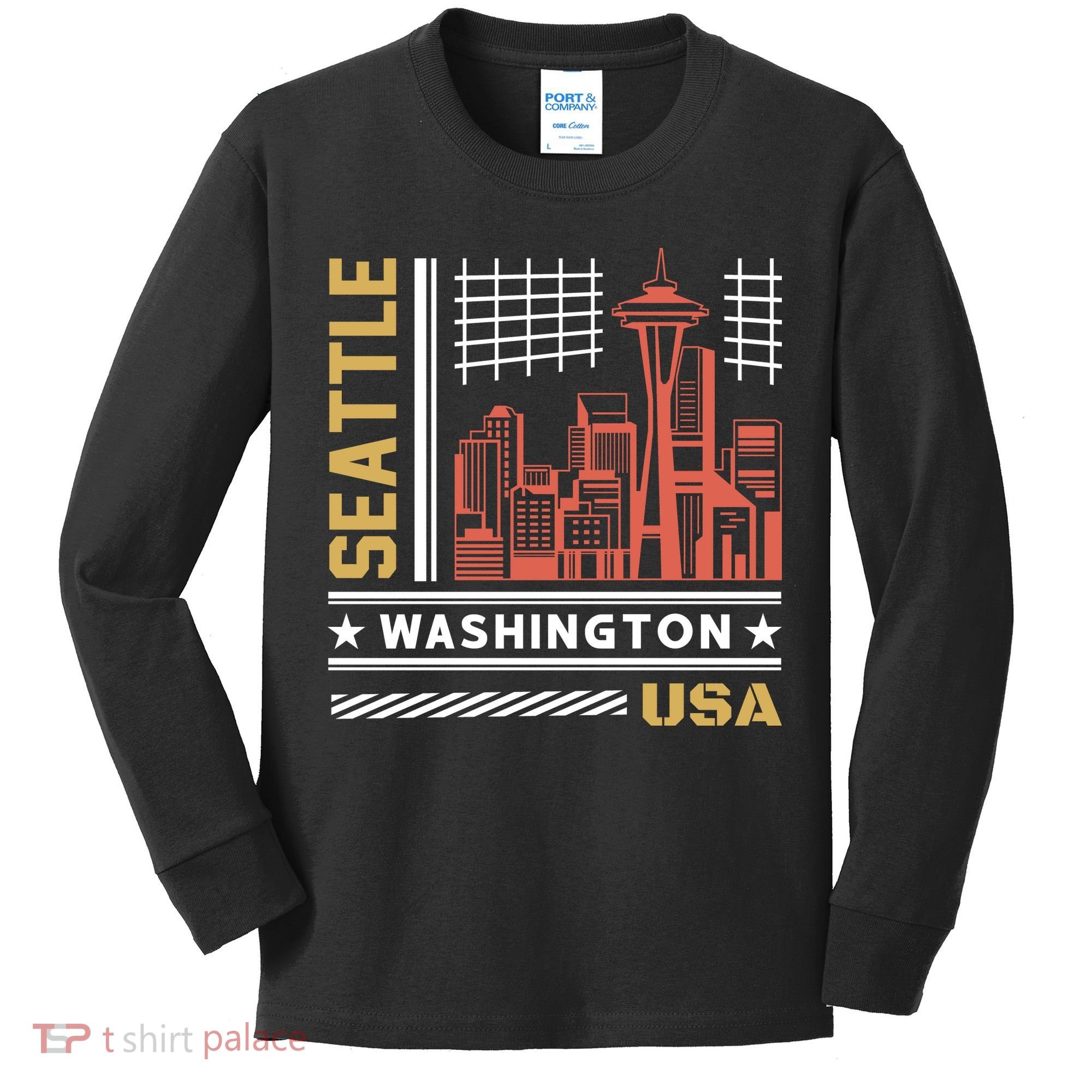 Seattle Usa Kids Long Sleeve Shirt