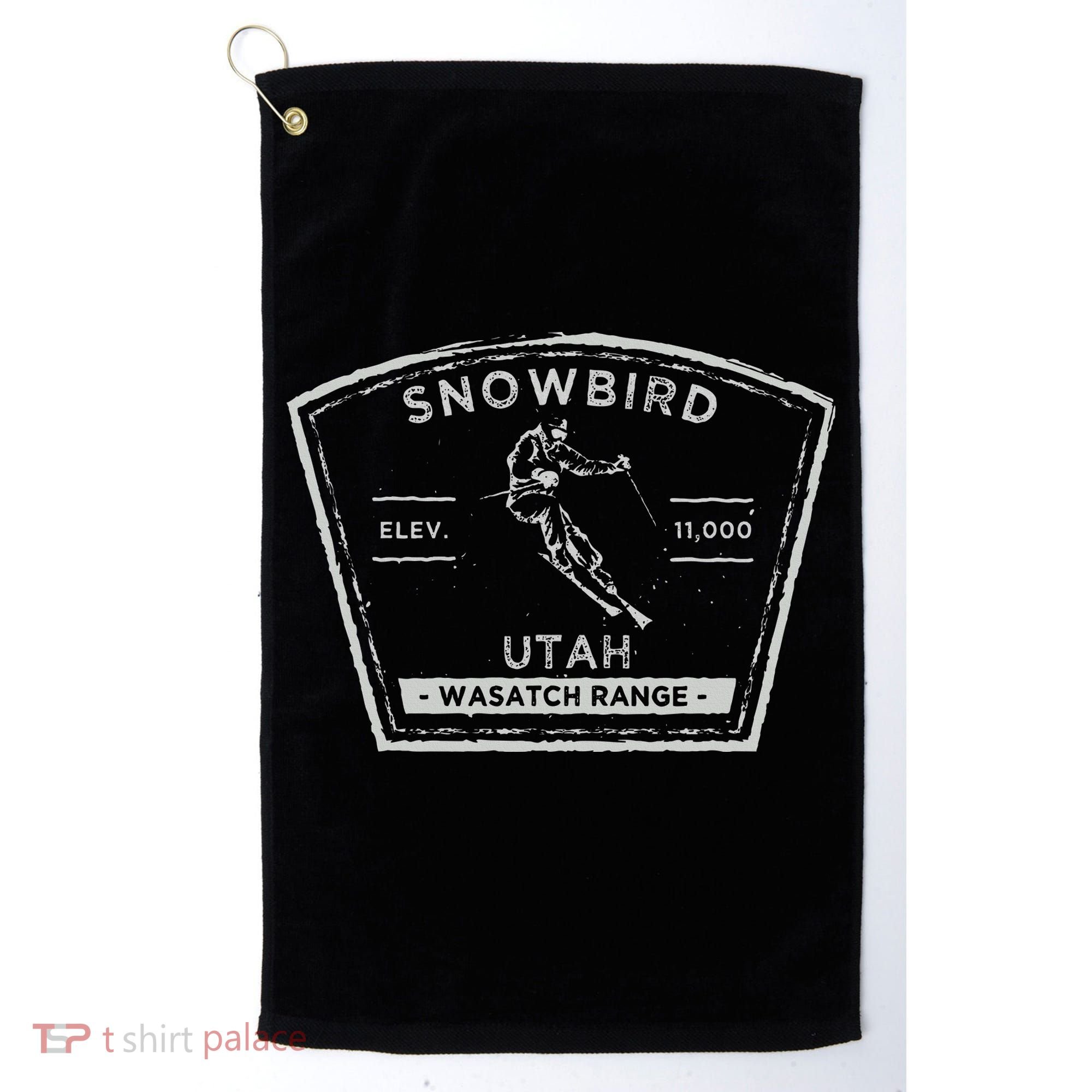 Snowbird Utah Snow Skiing Golf Towel