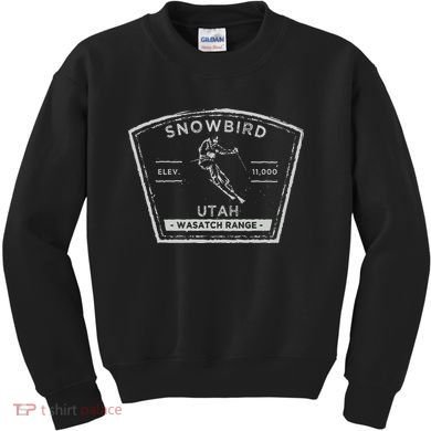 Snowbird Utah Snow Skiing Kids Sweatshirt