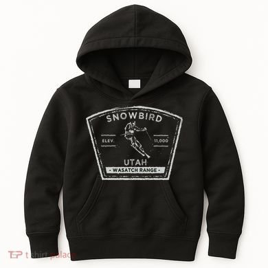 Snowbird Utah Snow Skiing Kids Hoodie