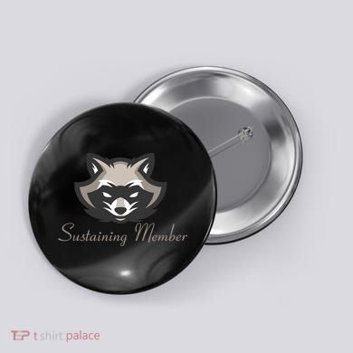 Sustaining Member Funny Raccoon Button