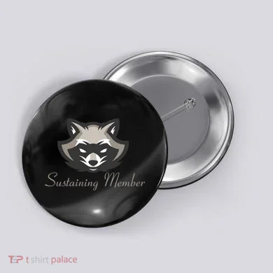 Sustaining Member Funny Raccoon Button