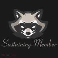 Sustaining Member Funny Raccoon Button thumb 1
