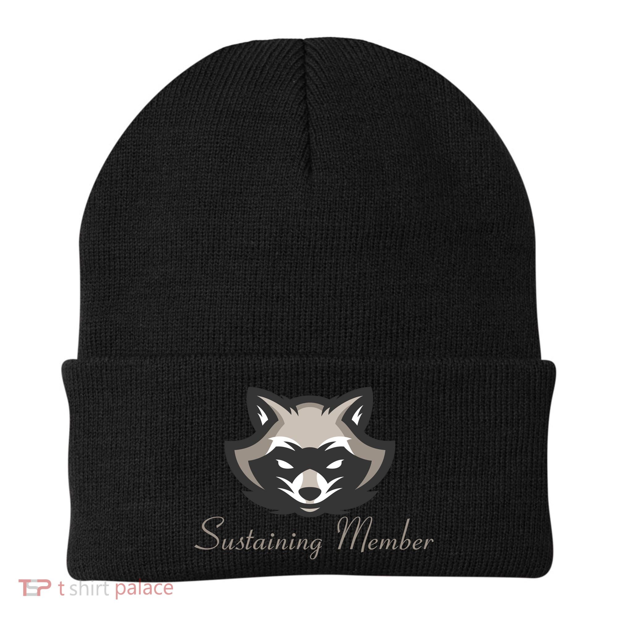 Sustaining Member Funny Raccoon Beanie