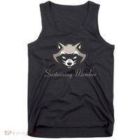 Sustaining Member Funny Raccoon Tank Top thumb 0