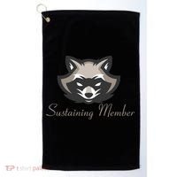 Sustaining Member Funny Raccoon Golf Towel thumb 0