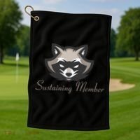 Sustaining Member Funny Raccoon Golf Towel thumb 1