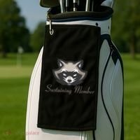 Sustaining Member Funny Raccoon Golf Towel thumb 2
