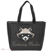 Sustaining Member Funny Raccoon Tote Bag thumb 0