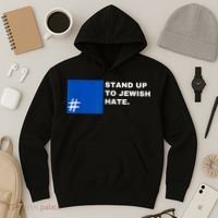 Stand Up To Jewish Hate Blue Square Support Israel Hoodie thumb 3