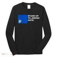 Stand Up To Jewish Hate Blue Square Support Israel Long Sleeve Shirt thumb 0