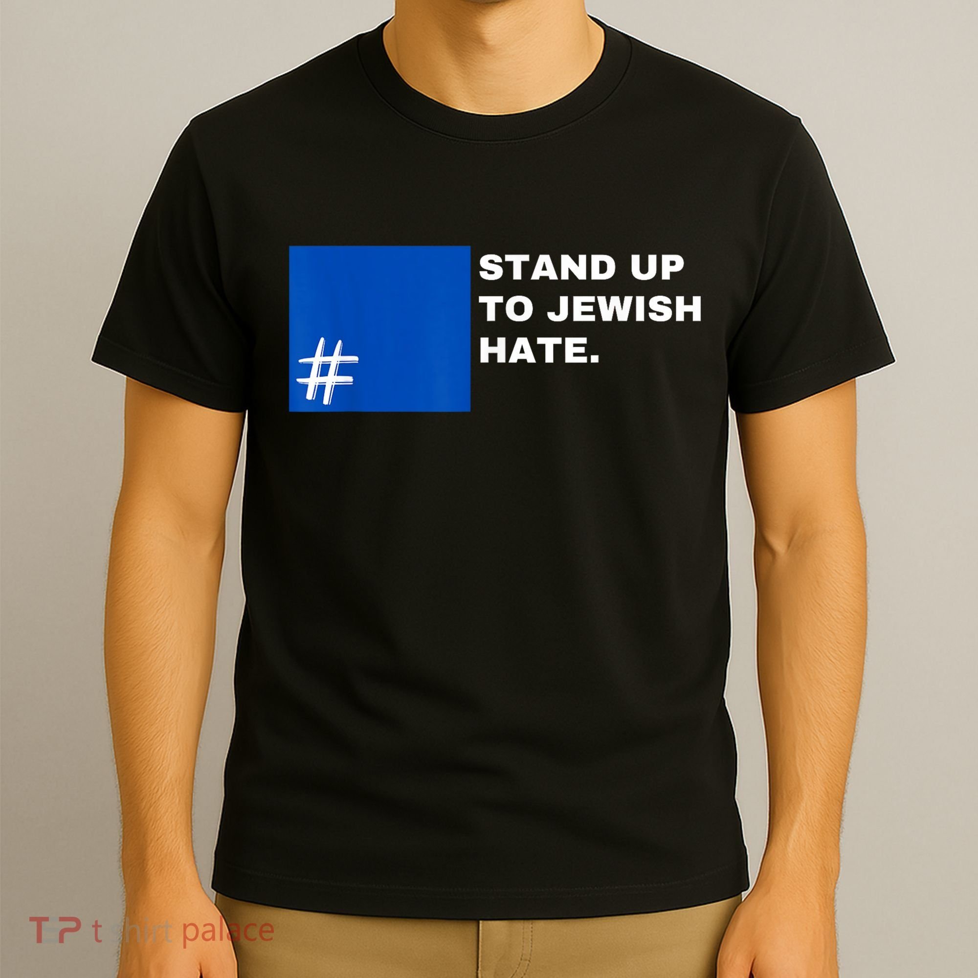 Stand Up To Jewish Hate Blue Square Support Israel T-Shirt