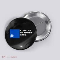 Stand Up To Jewish Hate Blue Square Support Israel Button thumb 0