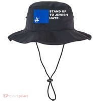 Stand Up To Jewish Hate Blue Square Support Israel Bucket Hat thumb 0