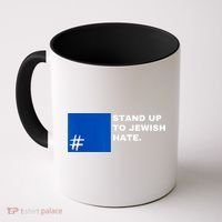 Stand Up To Jewish Hate Blue Square Support Israel Coffee Mug thumb 0