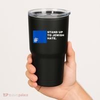 Stand Up To Jewish Hate Blue Square Support Israel Tumbler thumb 2