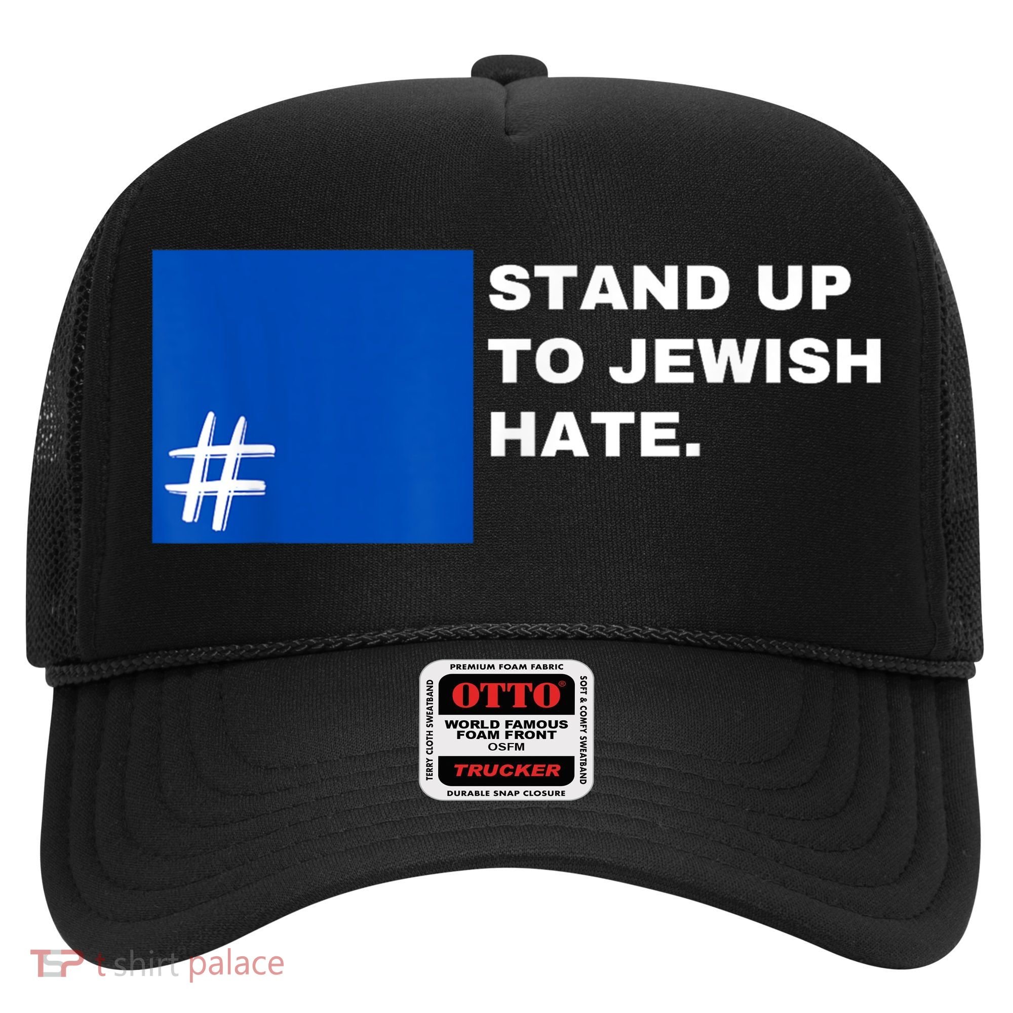 Stand Up To Jewish Hate Blue Square Support Israel Hat