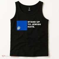 Stand Up To Jewish Hate Blue Square Support Israel Tank Top thumb 2