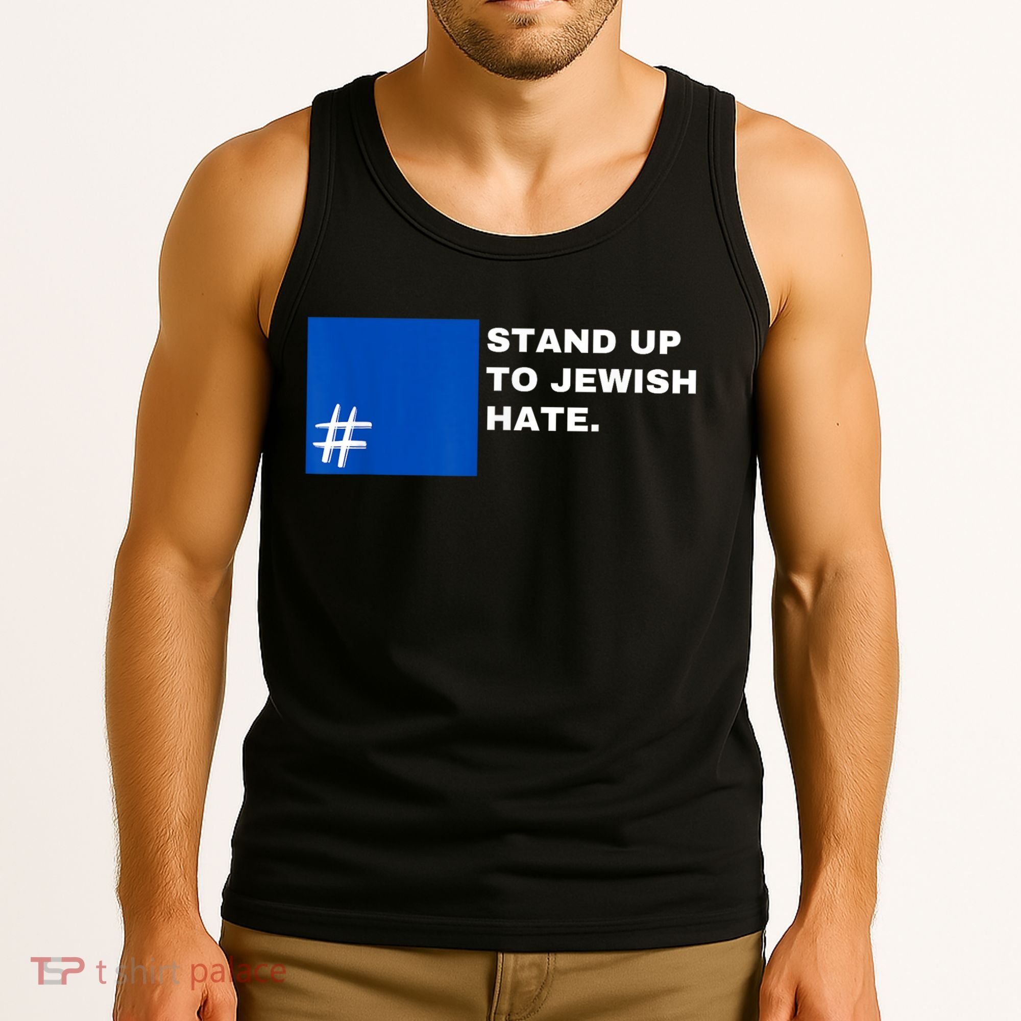 Stand Up To Jewish Hate Blue Square Support Israel Tank Top