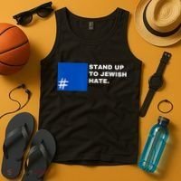 Stand Up To Jewish Hate Blue Square Support Israel Tank Top thumb 4