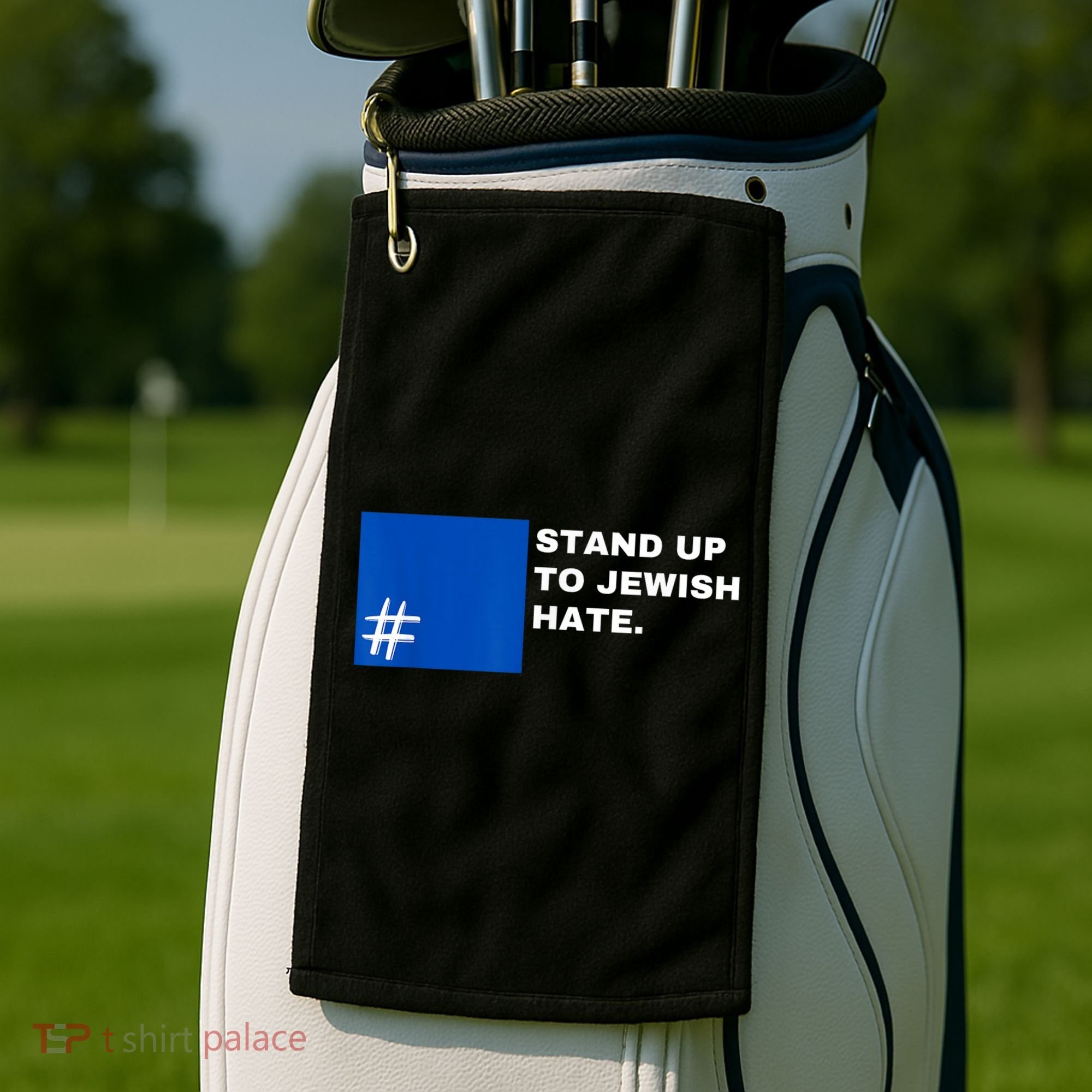 Stand Up To Jewish Hate Blue Square Support Israel Golf Towel
