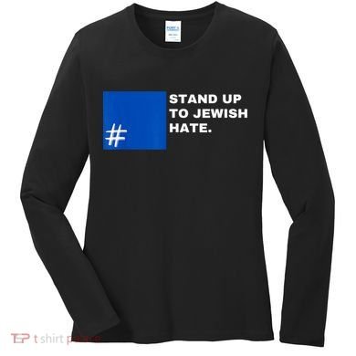 Stand Up To Jewish Hate Blue Square Support Israel Women's Long Sleeve Shirt