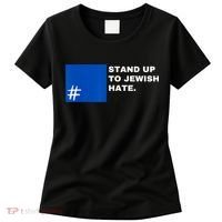Stand Up To Jewish Hate Blue Square Support Israel Women's T-Shirt thumb 0