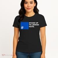 Stand Up To Jewish Hate Blue Square Support Israel Women's T-Shirt thumb 4
