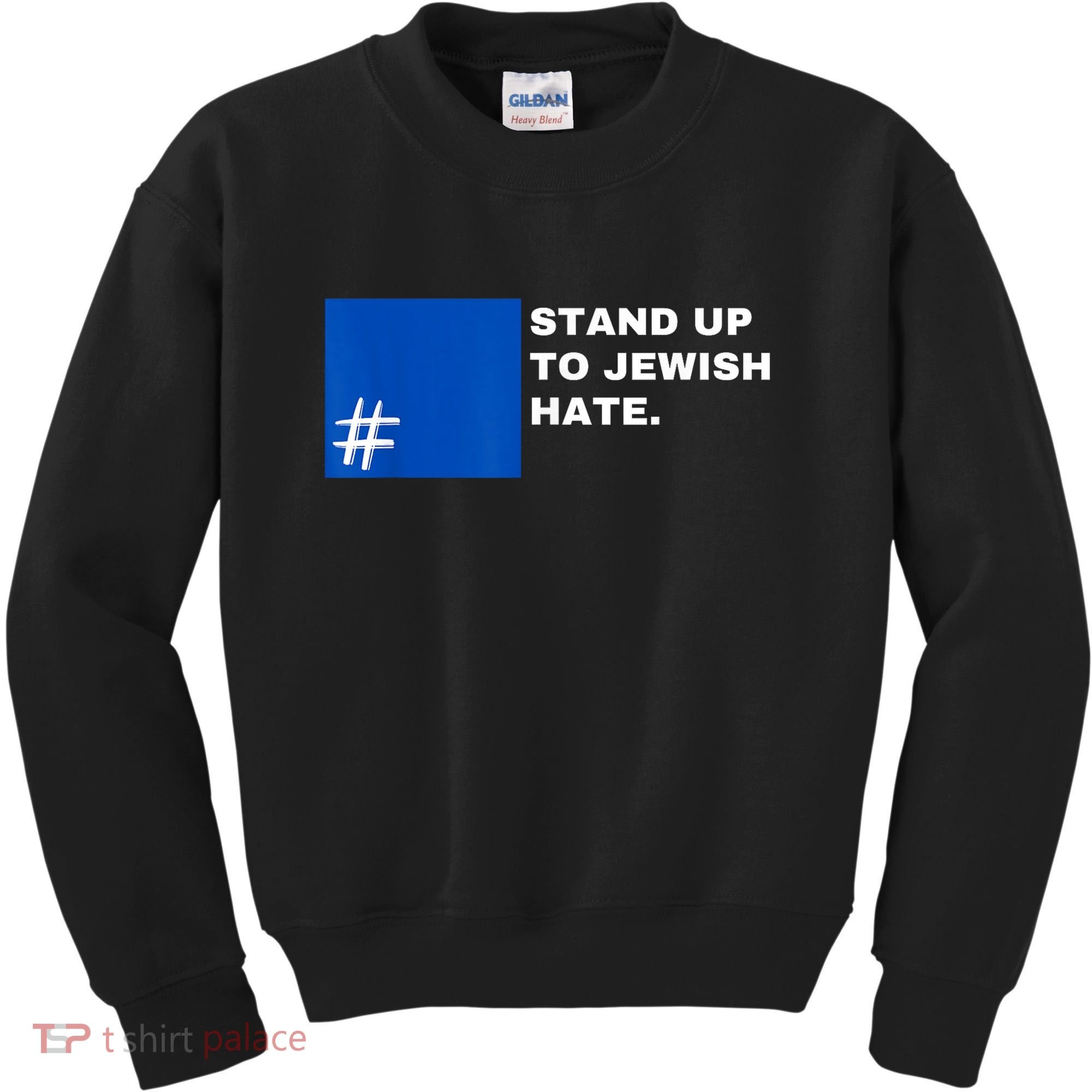 Stand Up To Jewish Hate Blue Square Support Israel Kids Sweatshirt