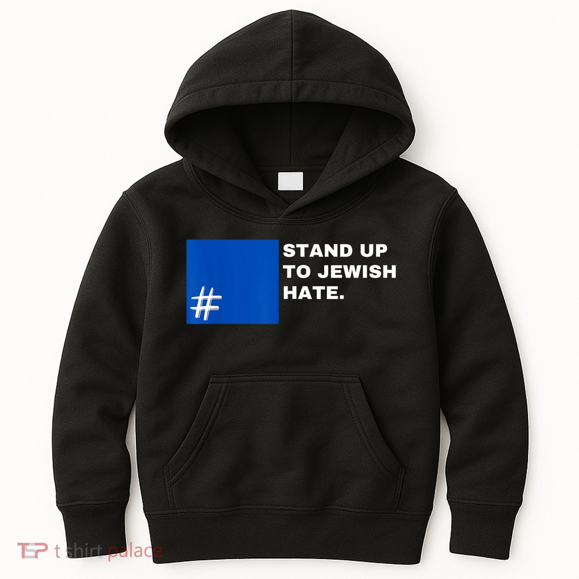 Stand Up To Jewish Hate Blue Square Support Israel Kids Hoodie