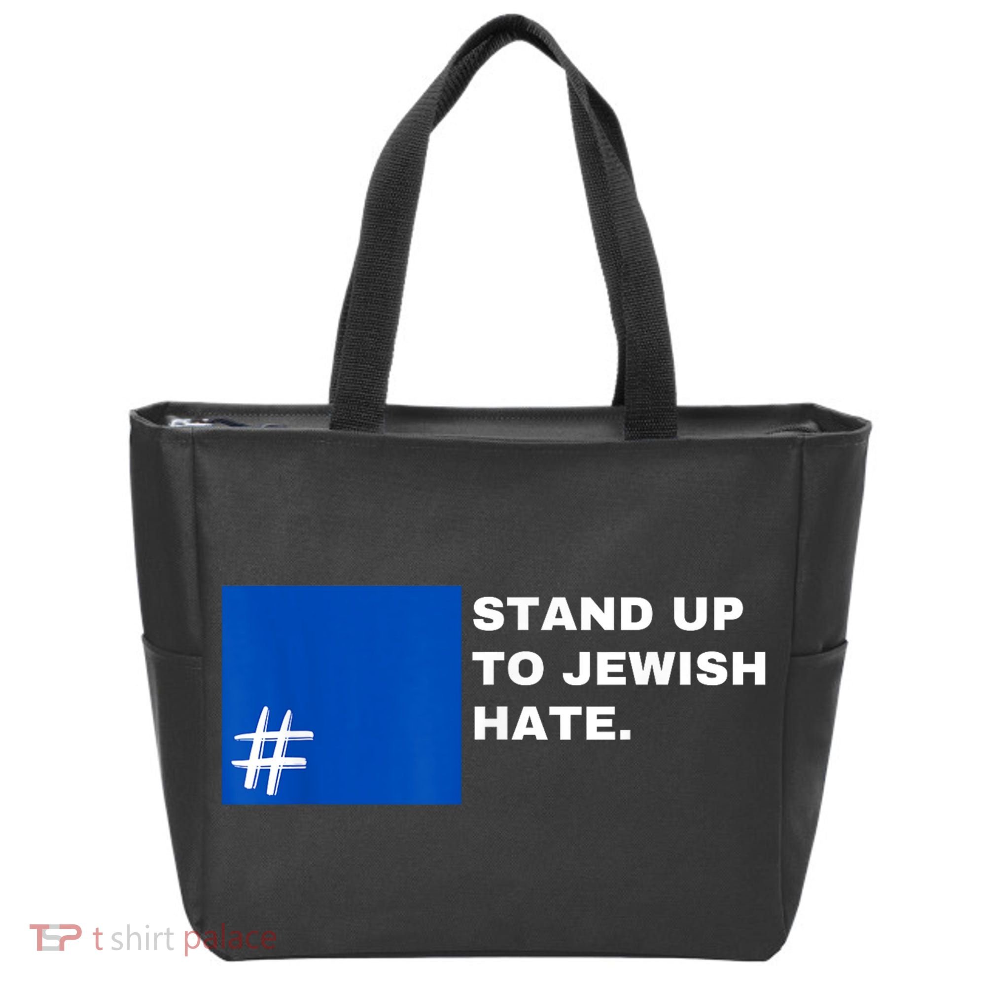 Stand Up To Jewish Hate Blue Square Support Israel Tote Bag