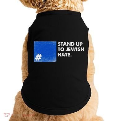 Stand Up To Jewish Hate Blue Square Support Israel  Doggie Tank