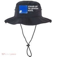 Stand Up To Jewish Hate Blue Square Support Israel  Bucket Hat thumb 0