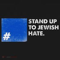 Stand Up To Jewish Hate Blue Square Support Israel  Bucket Hat thumb 4