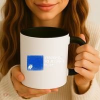 Stand Up To Jewish Hate Blue Square Support Israel  Coffee Mug thumb 3