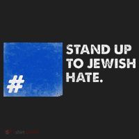 Stand Up To Jewish Hate Blue Square Support Israel  Beanie thumb 2
