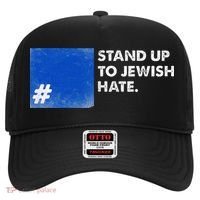 Stand Up To Jewish Hate Blue Square Support Israel  Hat thumb 0