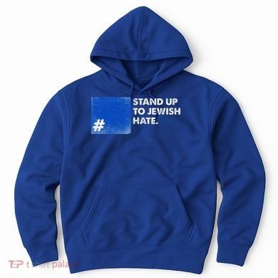 Stand Up To Jewish Hate Blue Square Support Israel  Hoodie