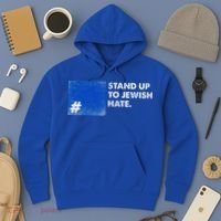 Stand Up To Jewish Hate Blue Square Support Israel  Hoodie thumb 3