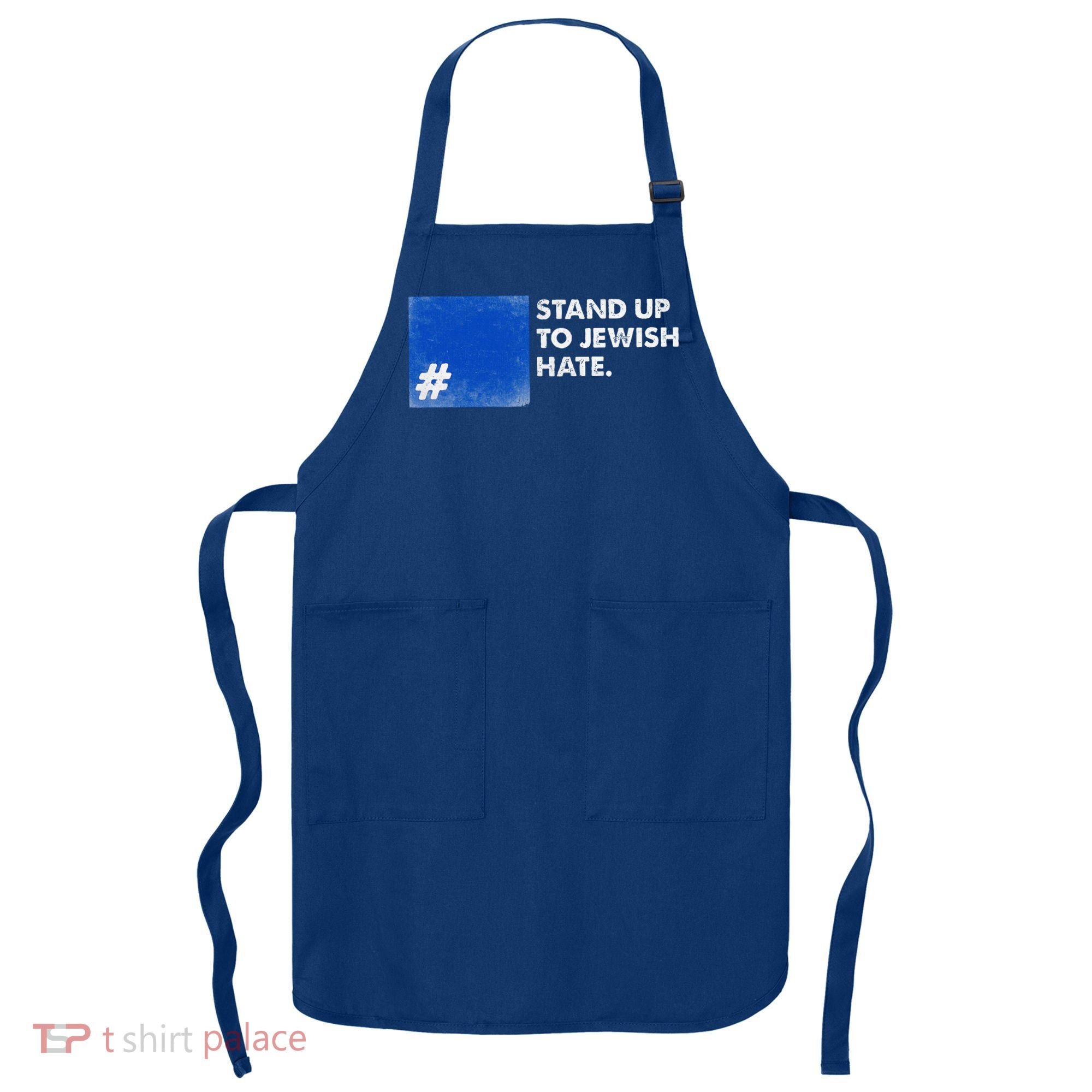Stand Up To Jewish Hate Blue Square Support Israel  Apron