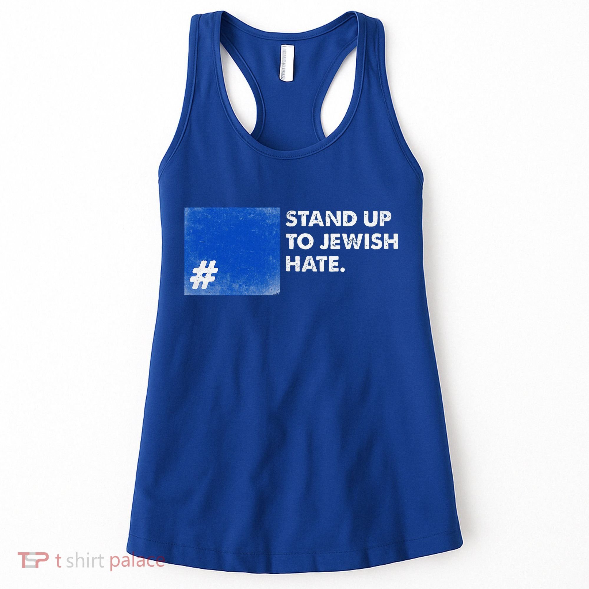 Stand Up To Jewish Hate Blue Square Support Israel  Women's Tank Top