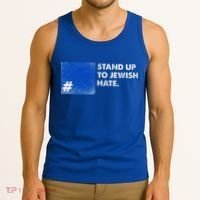 Stand Up To Jewish Hate Blue Square Support Israel  Tank Top thumb 3